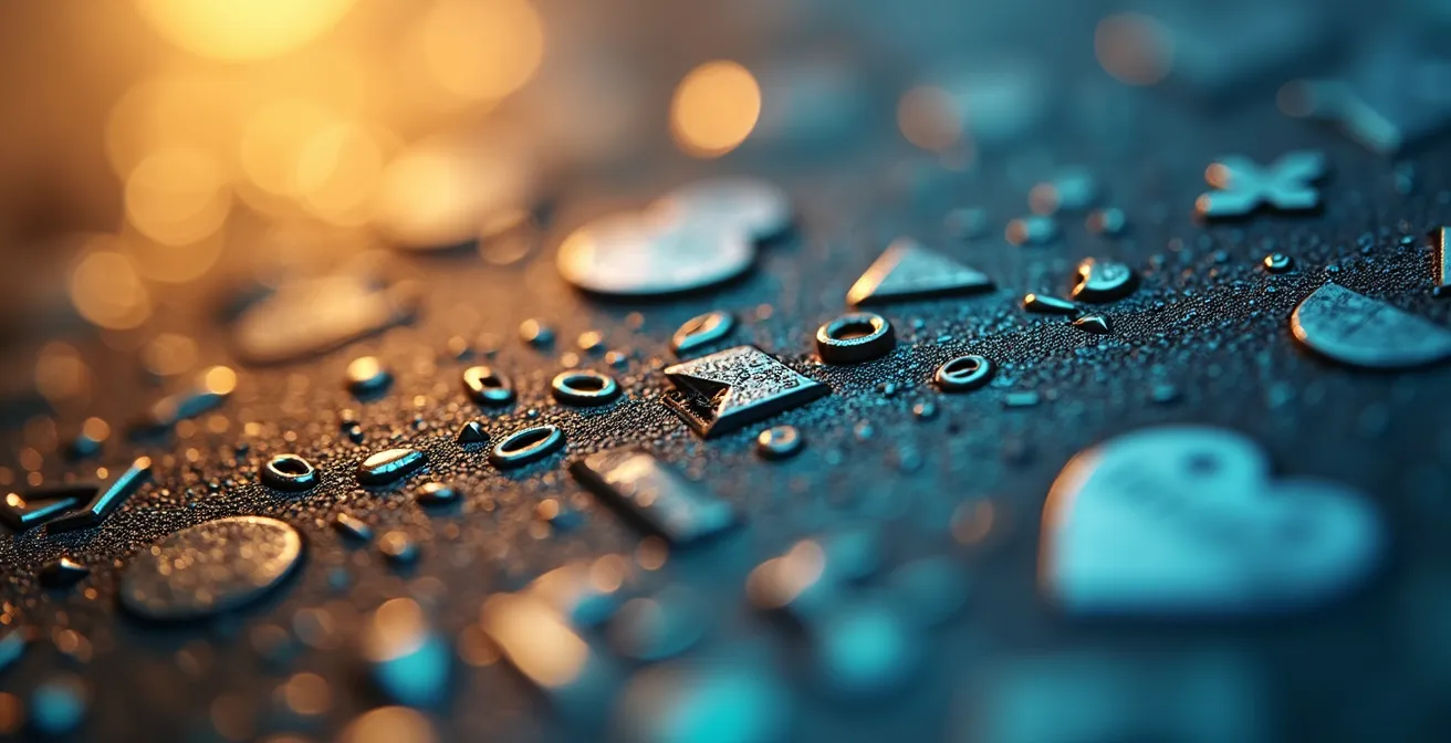 Détails macro de faux éléments de confiance sur un site web frauduleux